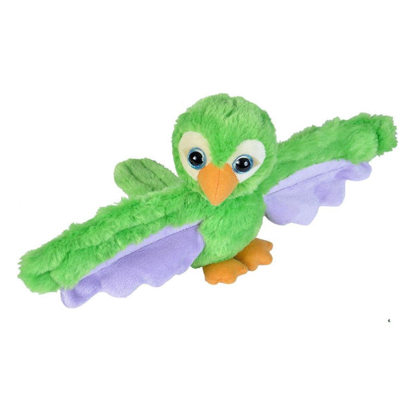 green parrot soft toy