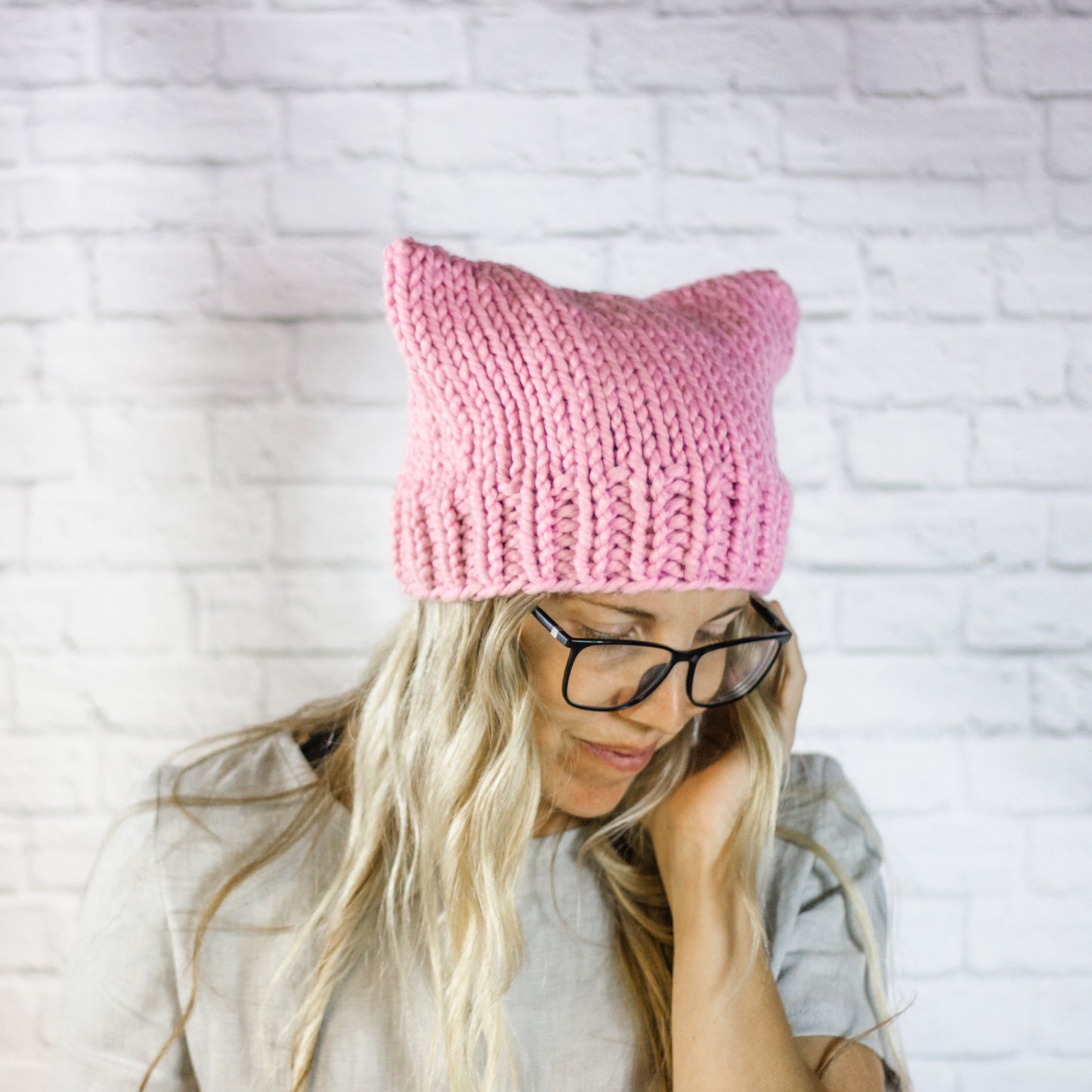 Women's March Pussyhat Project Pink Pussy Cat Ears Hat