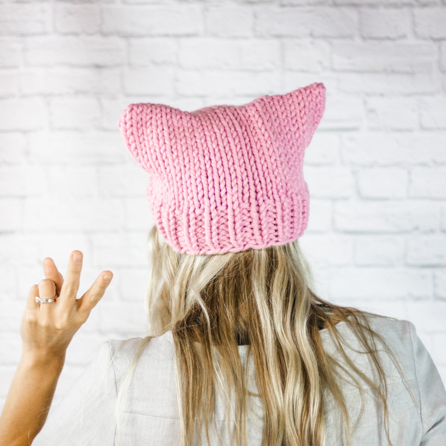 Women's March Pussyhat Project Pink Pussy Cat Ears Hat