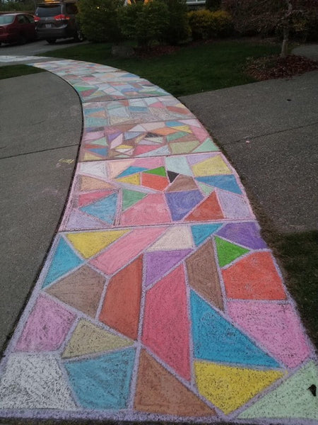 huge sidewalk chalk art
