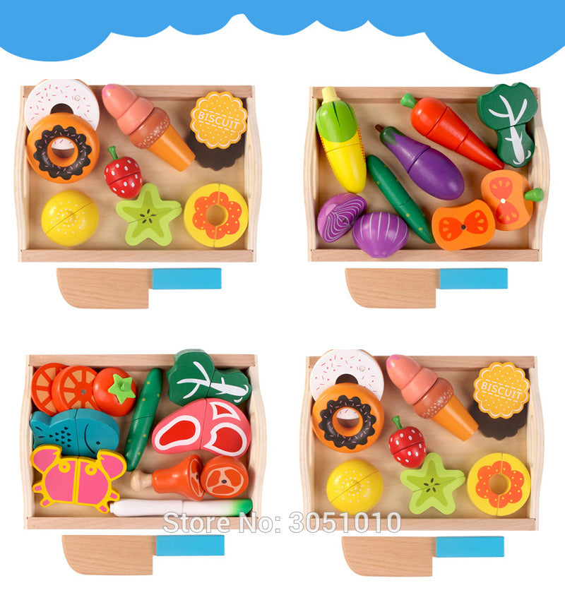 wooden toy food