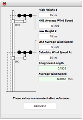 Two heights wind speed