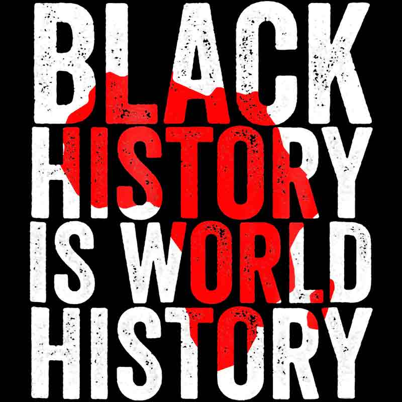Black History Is World History Red Africa (DTF Transfer)