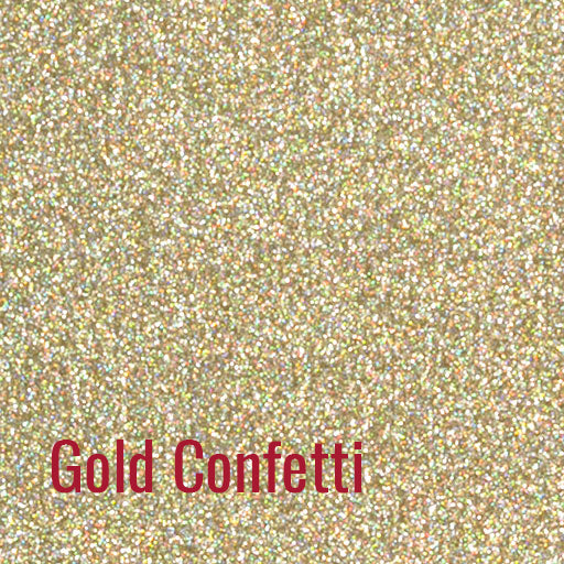 Gold Confetti Siser Glitter Heat Transfer Vinyl (HTV) (Bulk Rolls)