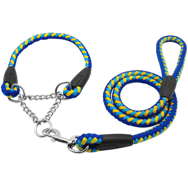 braided rope dog collar