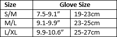 Glove Size Chart