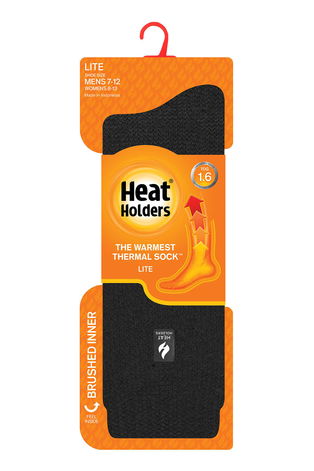 2 Pairs Heat Holder Thermal Crew Socks Black ~ NEW 