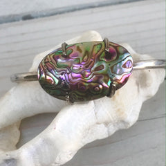abalone sterling silver cuff