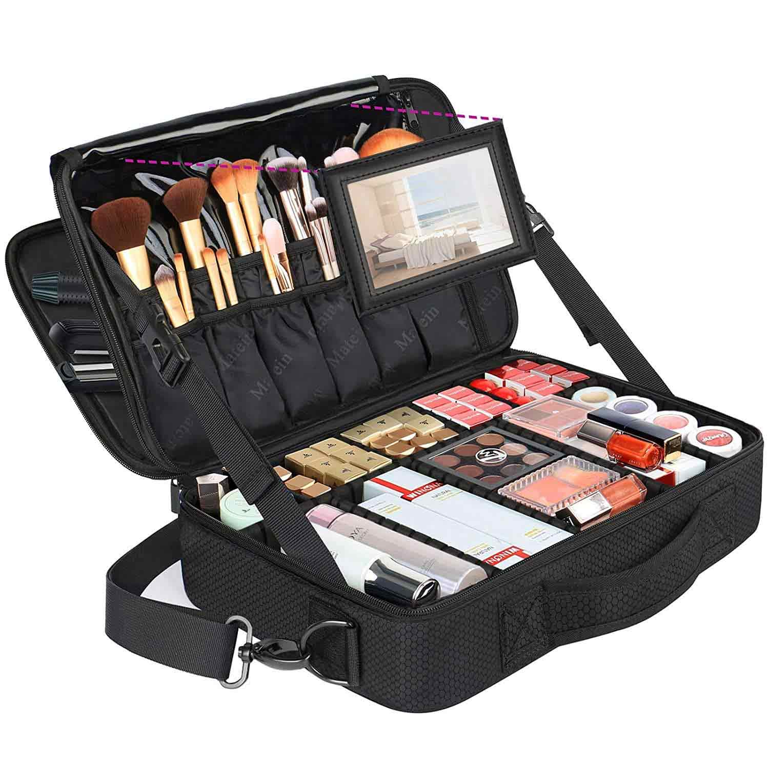 skilsmisse lektier bladre Professional Makeup bag|Backpack Makeup Case|Matein Cosmetic Organizer Bag