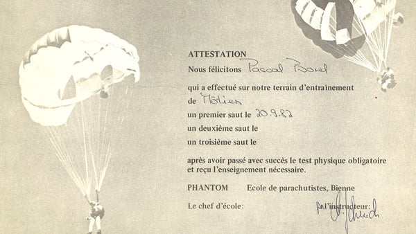 Attestation de saut d'initiation 1982