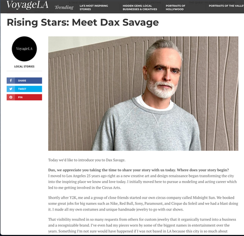 Dax Savage Voyage LA Interview April 2023