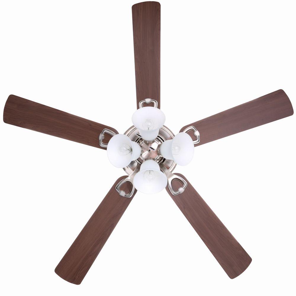 Hampton Bay Clarkston 52 In Indoor Brushed Nickel Ceiling Fan