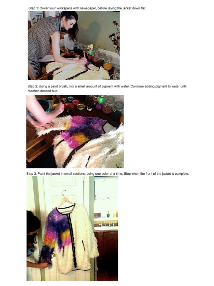 Audrey's step by step instructions on DIY clothes dying