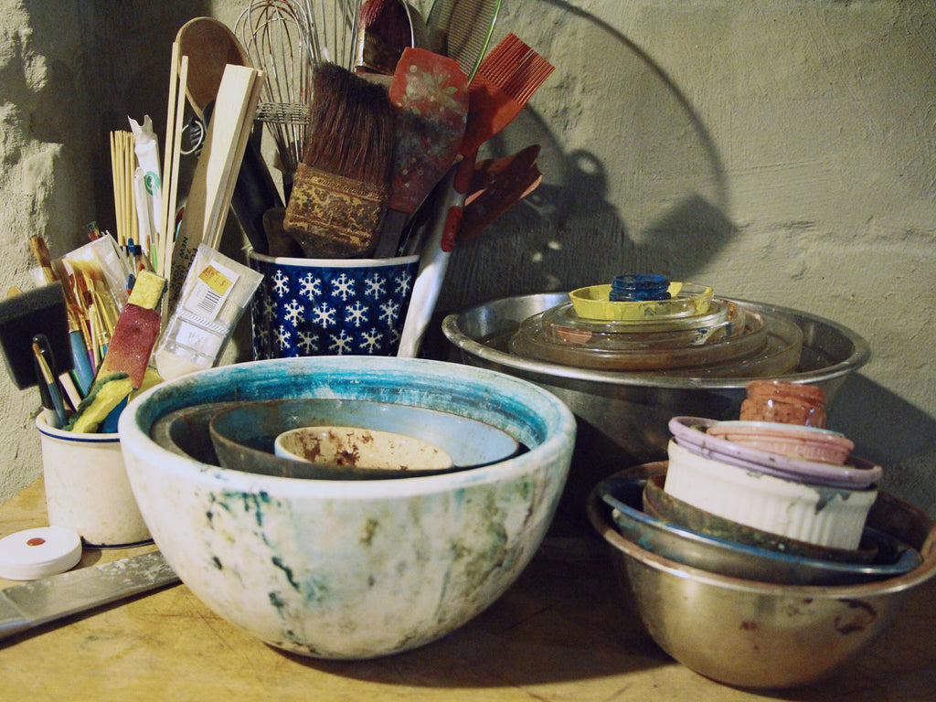 natural dye bowls
