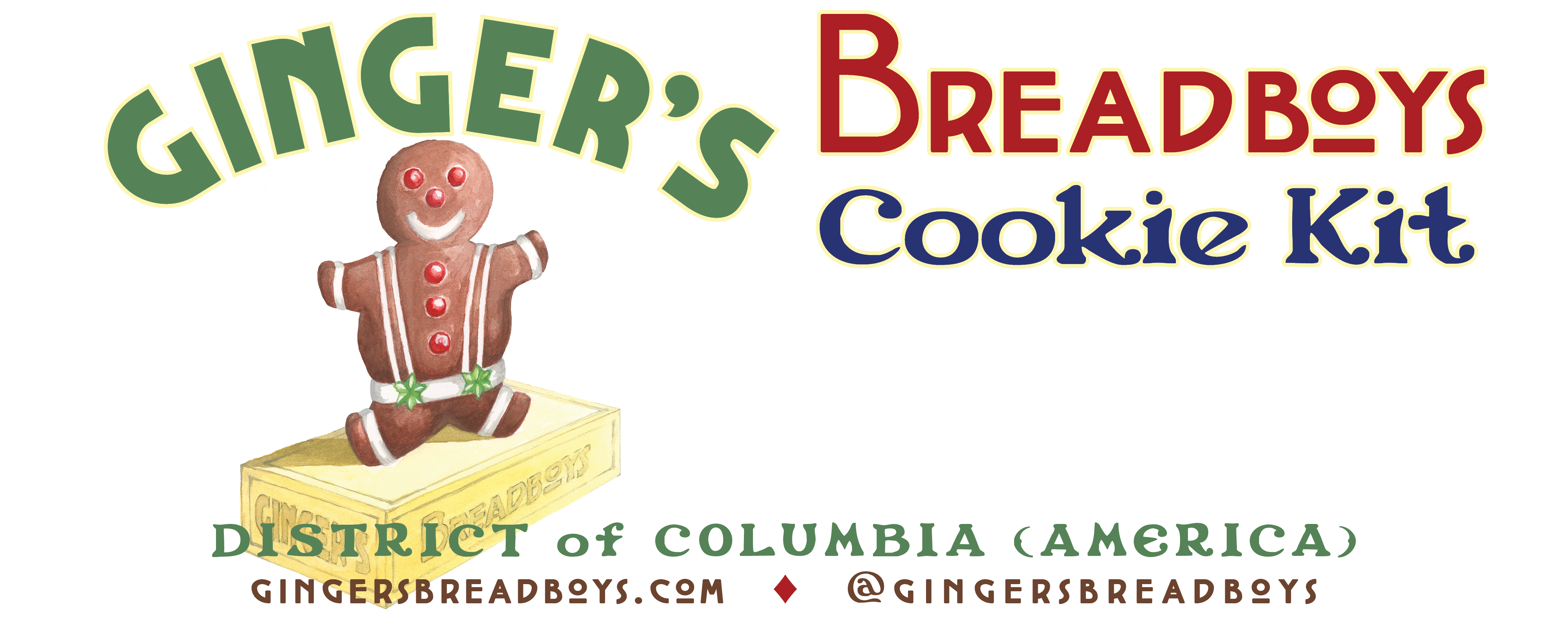Make gingerbread cookies with Ginger's Breadboys Cookie Kits