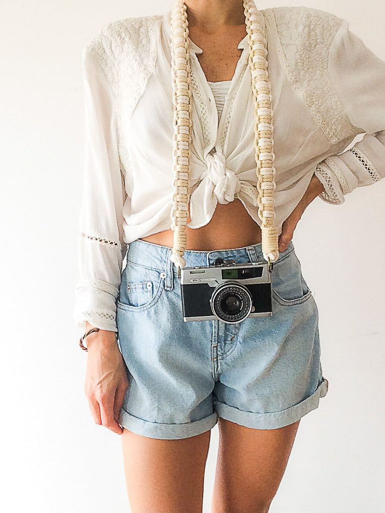 Bloom Macramé Camera Strap