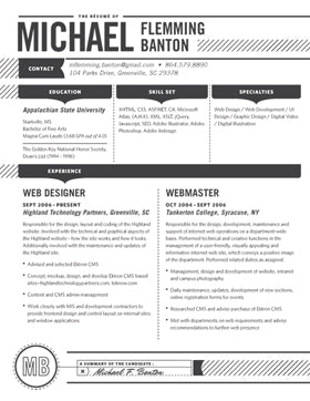 Resume Creative Industry Example resume