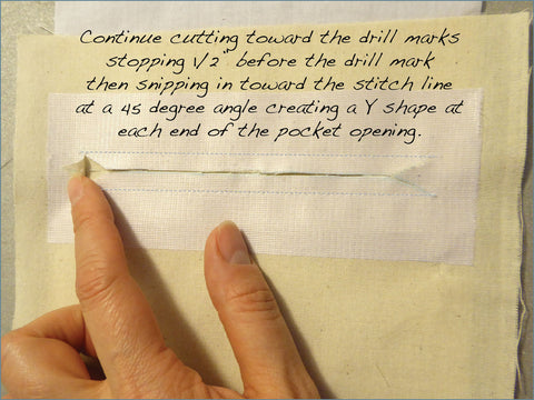 Cutting the Pocket Opening