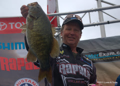 Wil with a nice bass at an Orillia weigh in