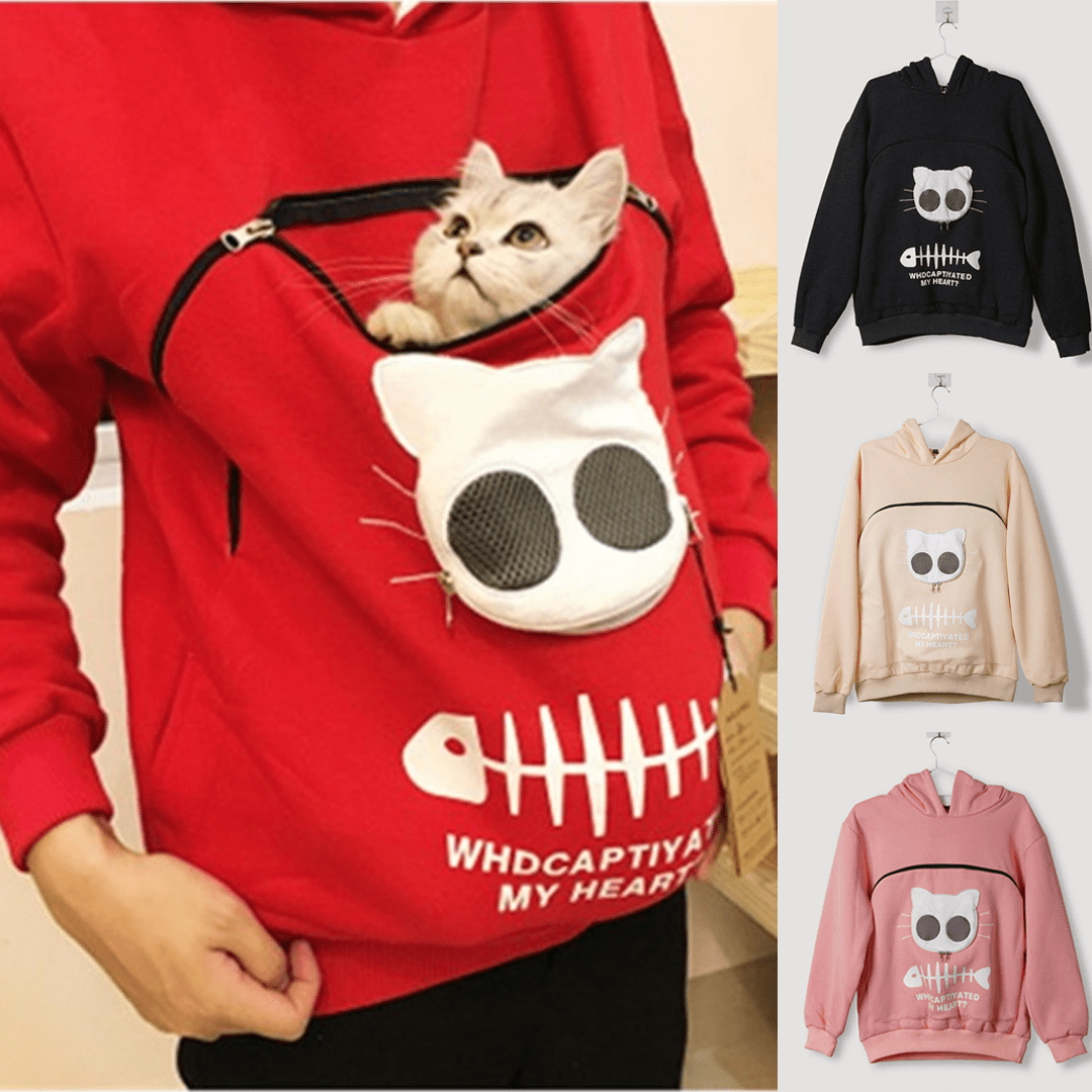 cat pouch sweatshirt