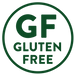 Green Circular Icon says GF Gluten Free