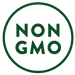 Green Circular Icon says Non-GMO