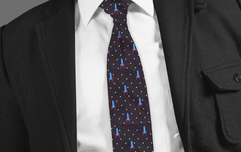 Unique jacquard woven patterned silk tie