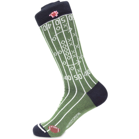 Football Themed Pima Cotton Dress Socks by Soxfords