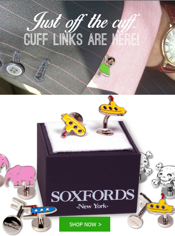 Artistic Enameled Cuff Links by Soxfords