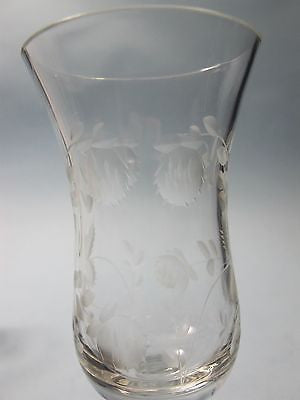 wheel cut etched liquer glass Hand cut - O'Rourke crystal awards & gifts abp cut glass