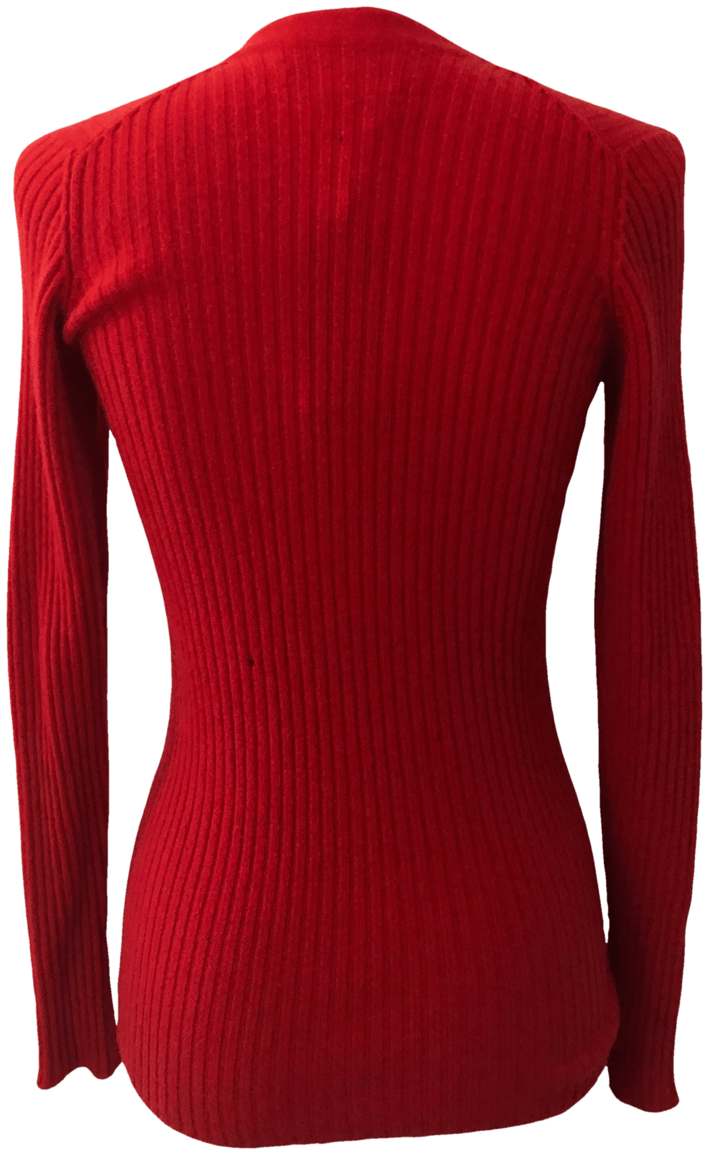 50 S 60 S Red Ribbed Cashmere Cardigan By Bergdorf Goodman Thrilling