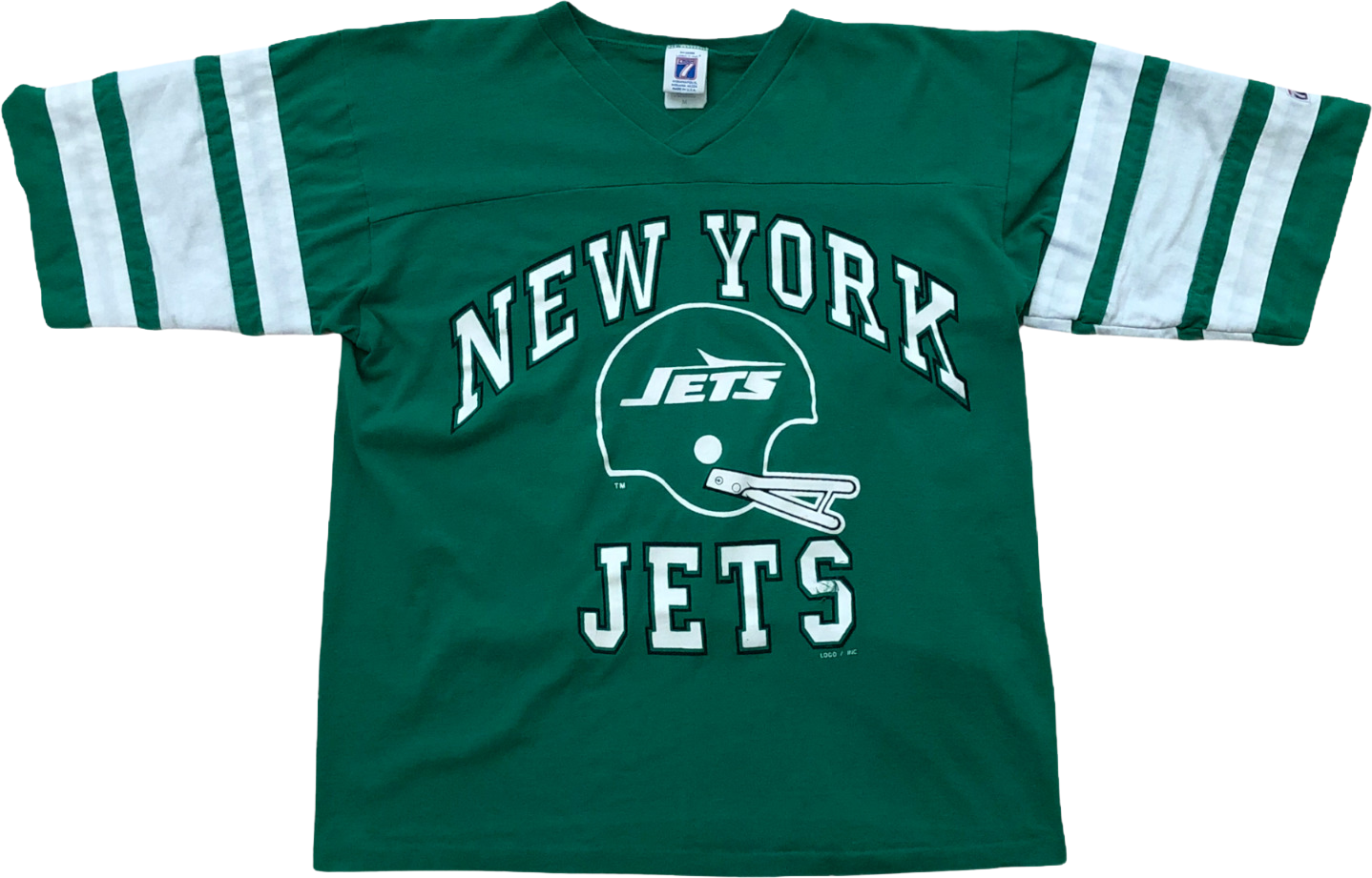 Vintage 80s 90s NY Jets Old Football LogoHelmet T-Shirt Sz M