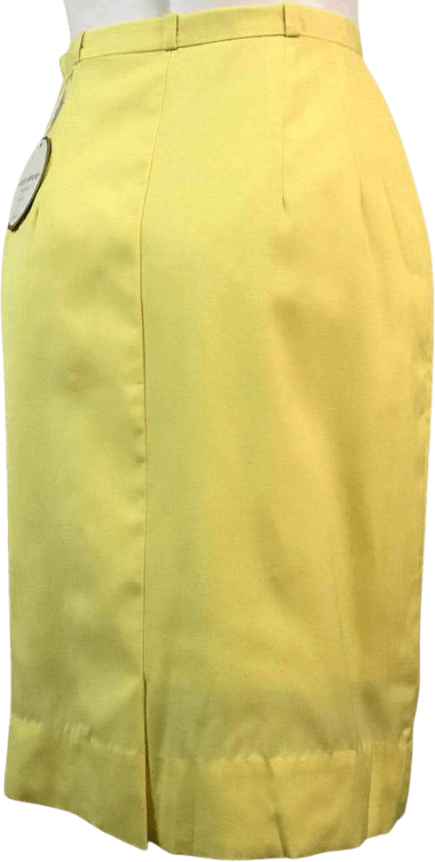 high waisted pencil skirt yellow