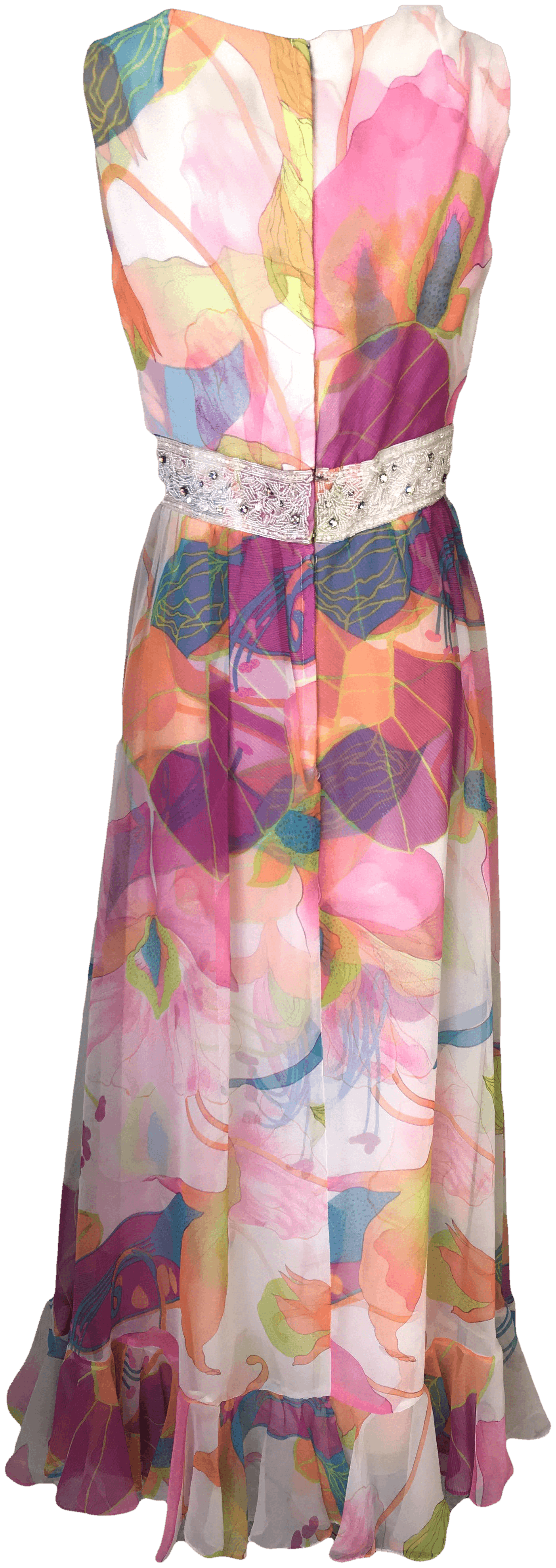 bright floral dress