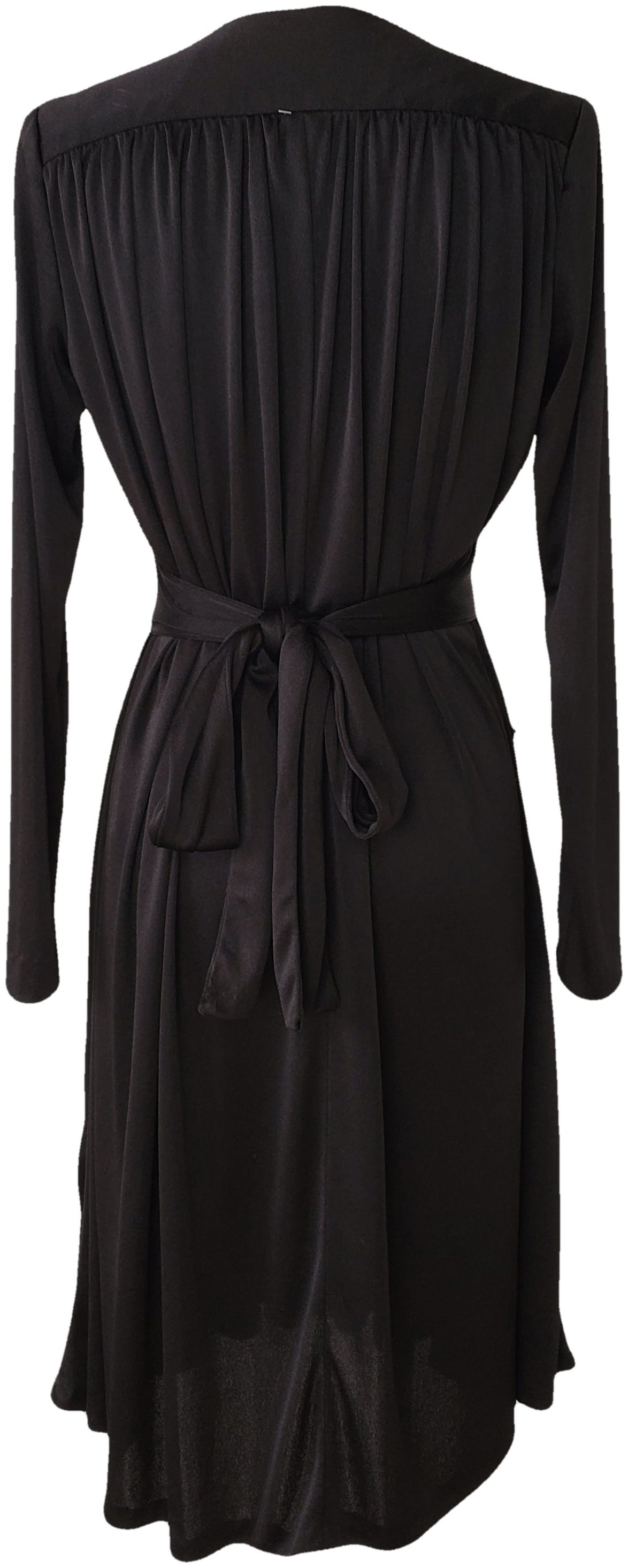 black dress with tie waist