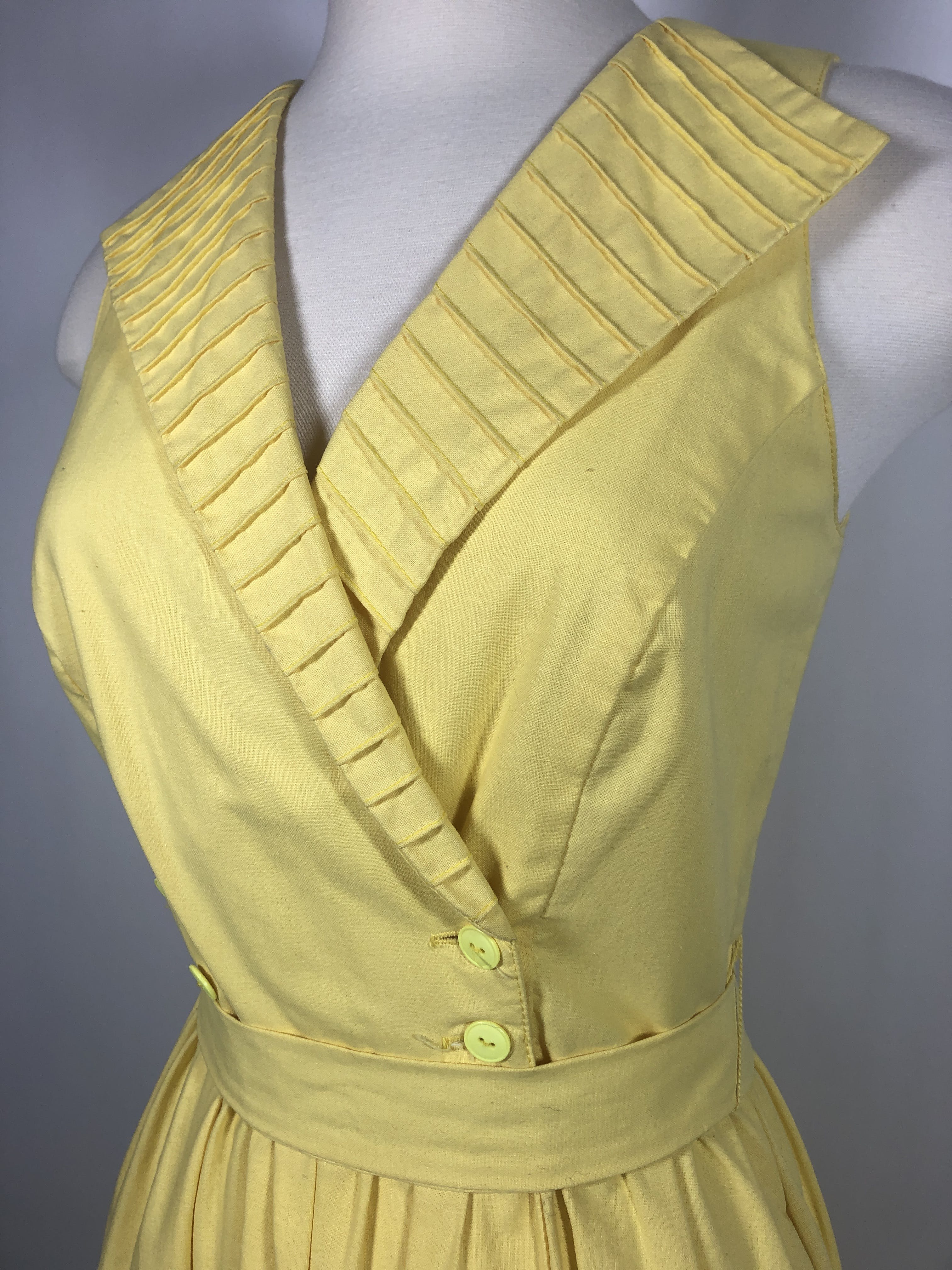 yellow collared dress