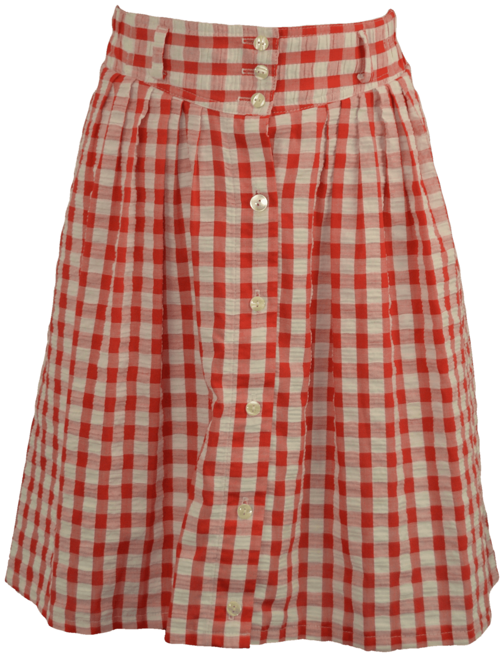 Checkered Button Down Skirt by Koret 