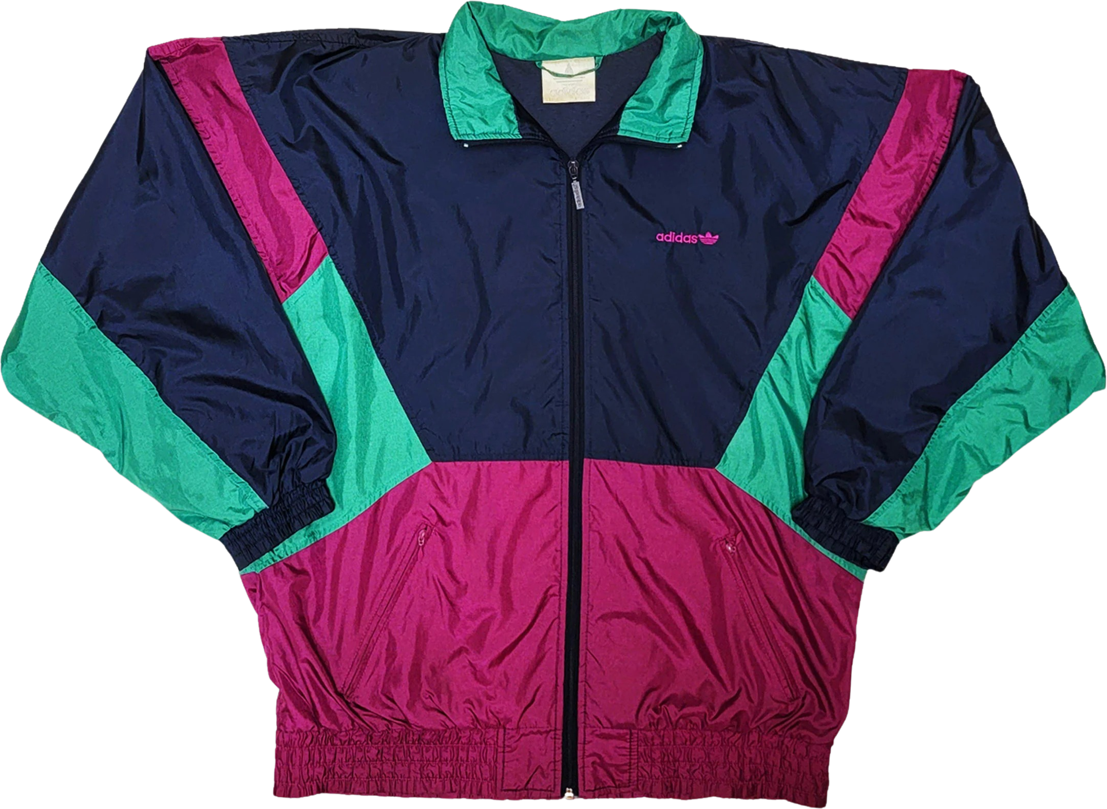 vertegenwoordiger spanning liter Adidas Vintage 90s Colorblock Windbreaker Track Jacket Purple Blue and |  Shop THRILLING