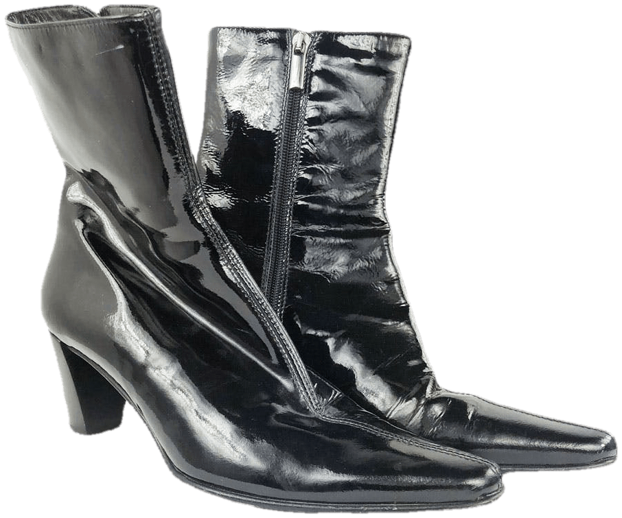 aquatalia patent leather booties