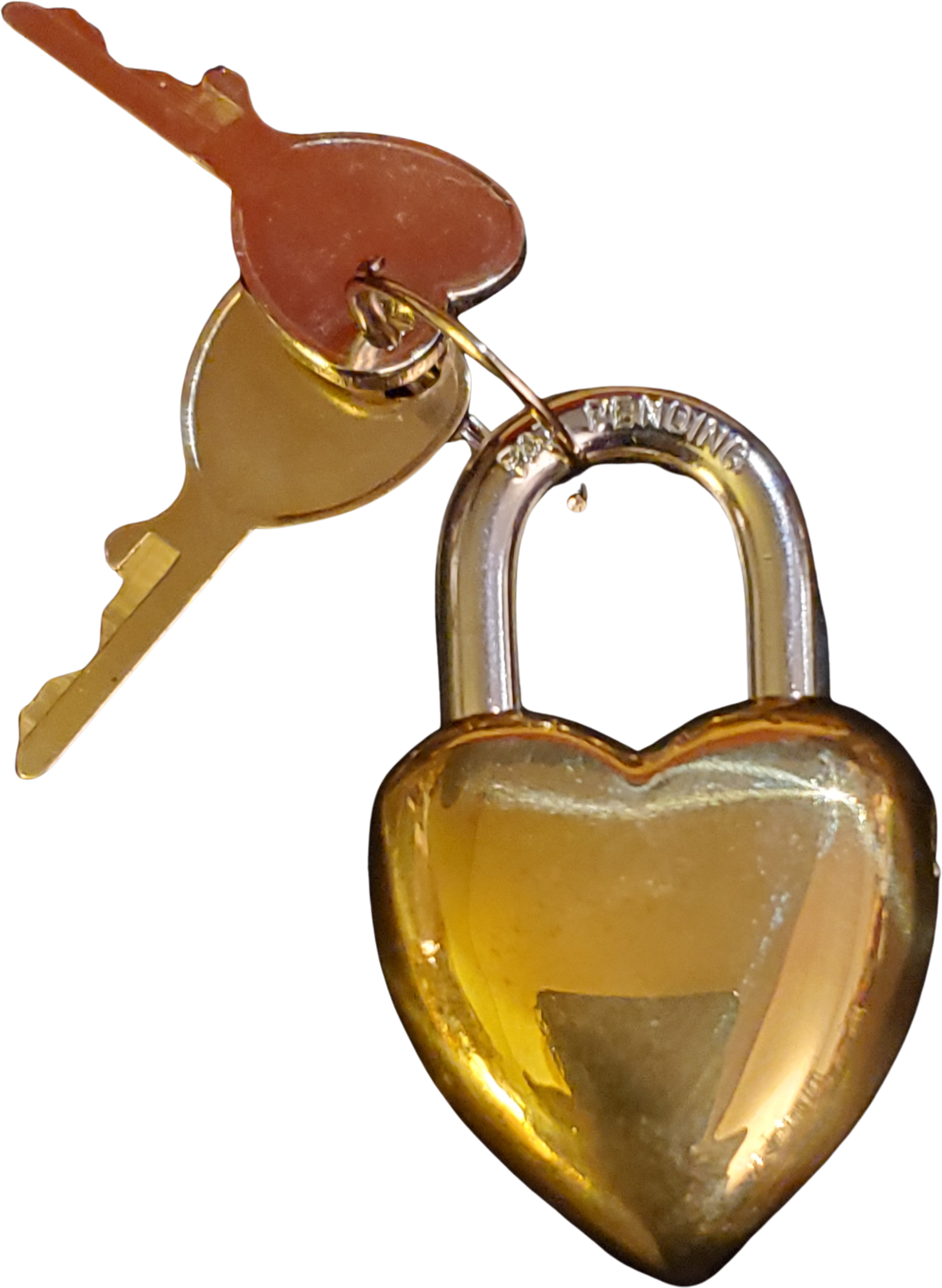 Winchester large heart lock brass body padlock 