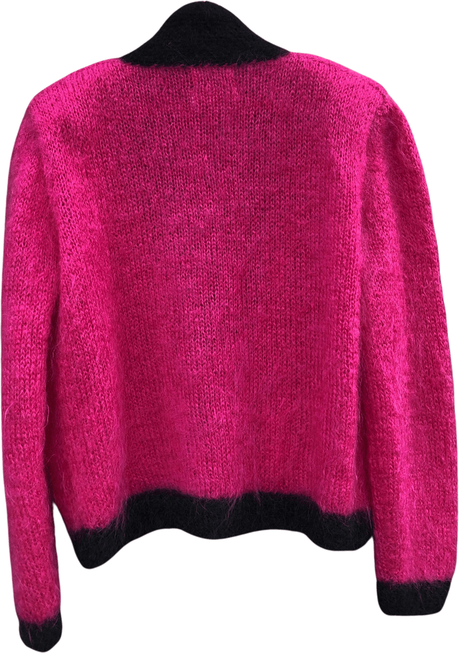 size ML 1980s Pretty in Pink Mohair & Wool Cardigan Sweater by Nordstrom