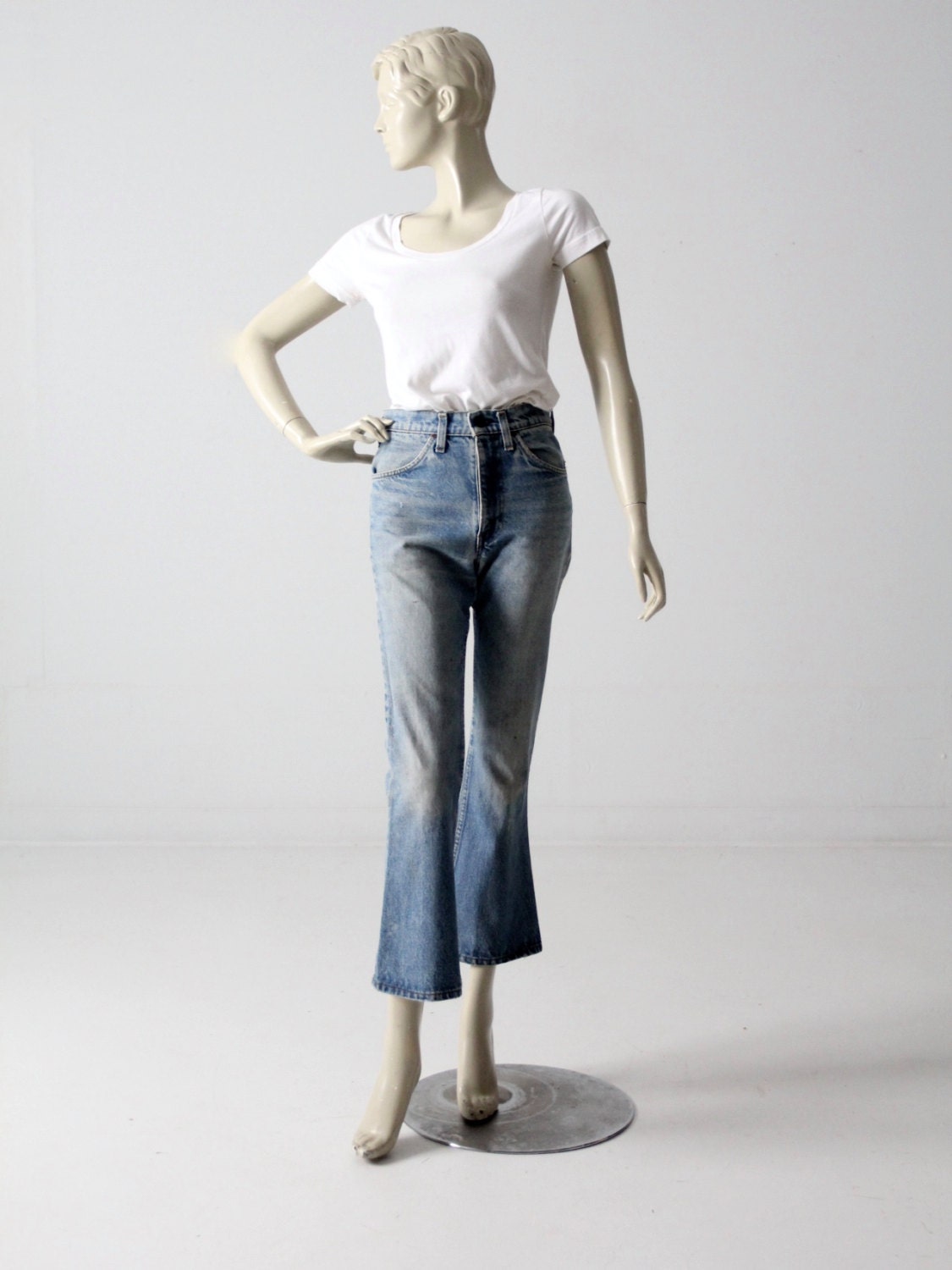 Vintage 70s Antonio Guiseppe Patchwork Denim Jeans, 26 x 34