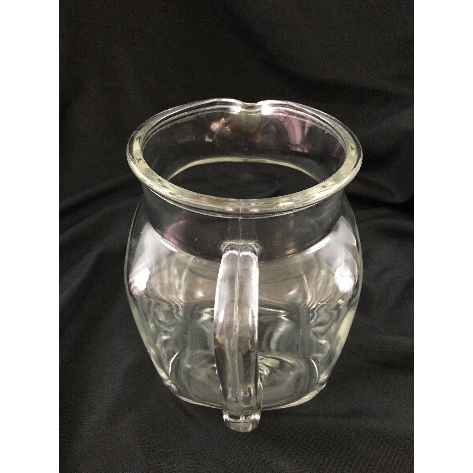 Vintage Federal Glass Star Clear Glass Pitcher Square With Star Embossed On Bo Shop Thrilling 2990