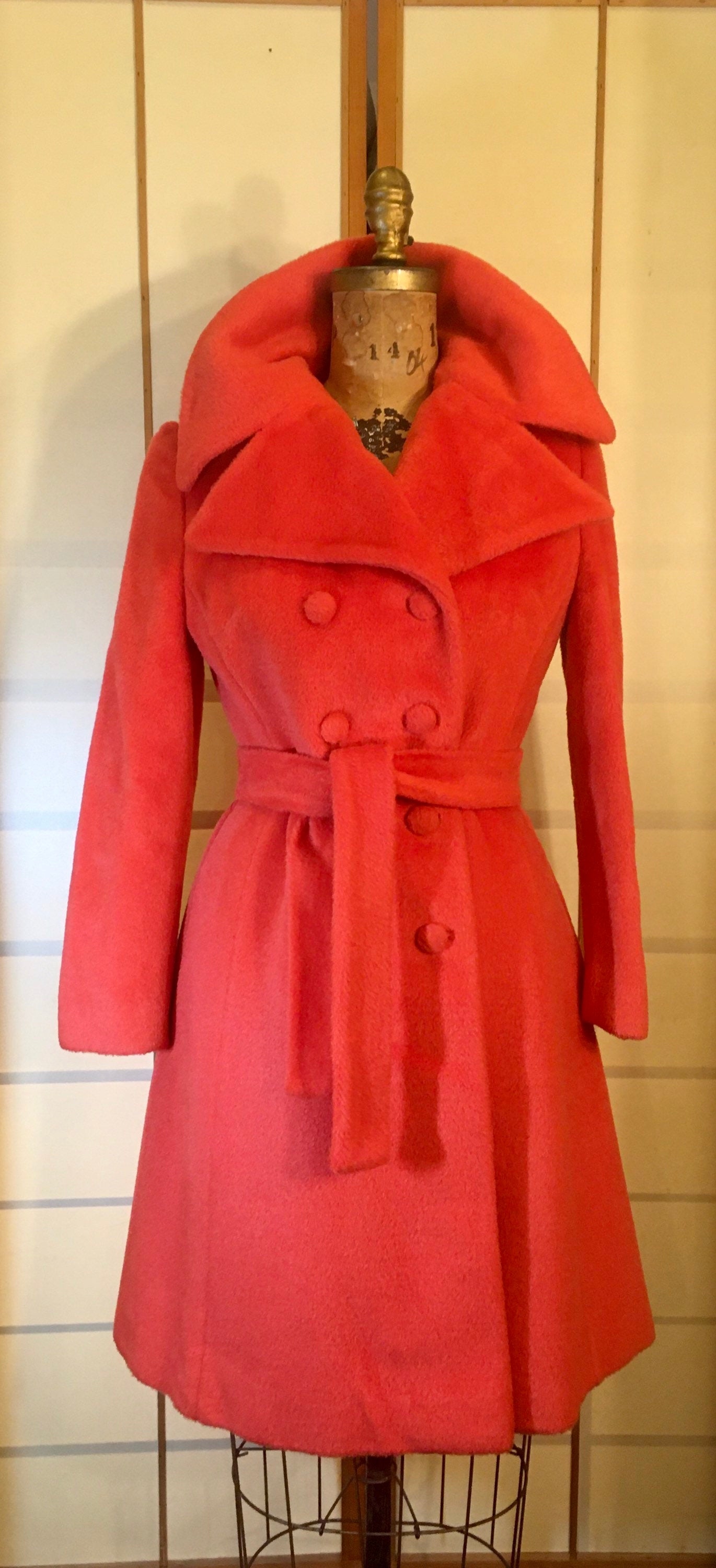 1940s-50s Style Mohair Blend Ulster Coat-