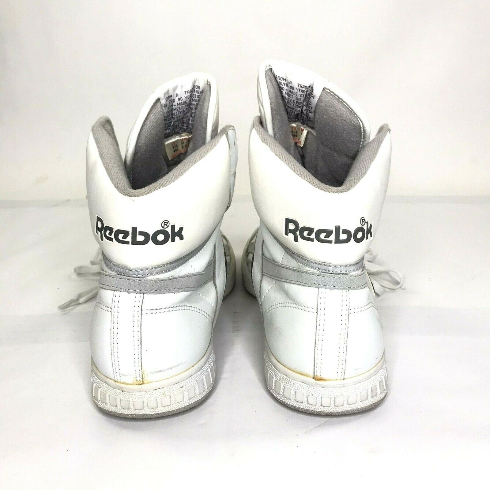 Lechuguilla Tranquilidad Mercurio Vintage High Top Shoes White Gray Leather 80's Rare Unworn by Reebok | Shop  THRILLING