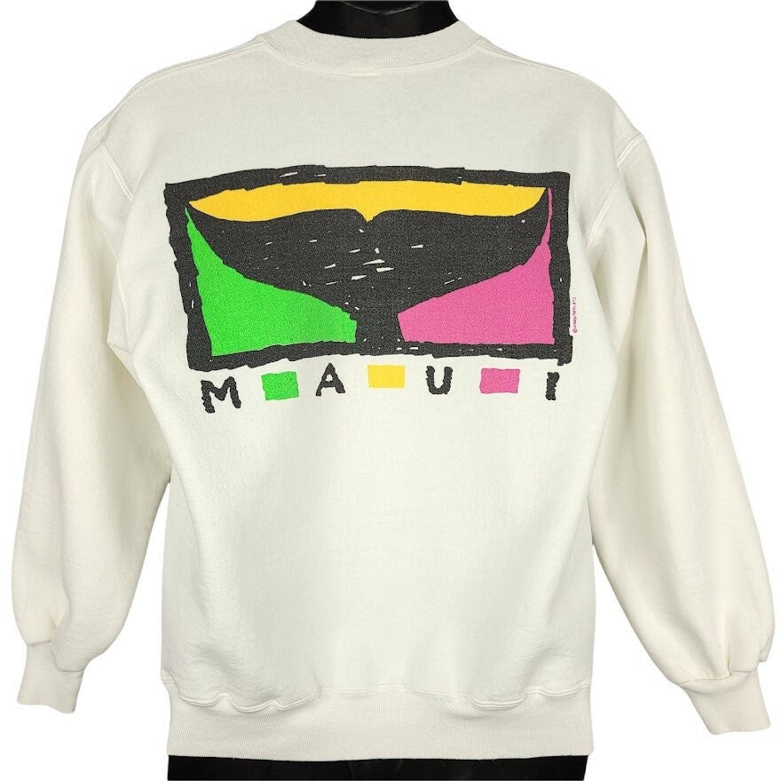 Vintage Men's 80s Maui Whale Tail Crazy Shirt Shop THRILLING