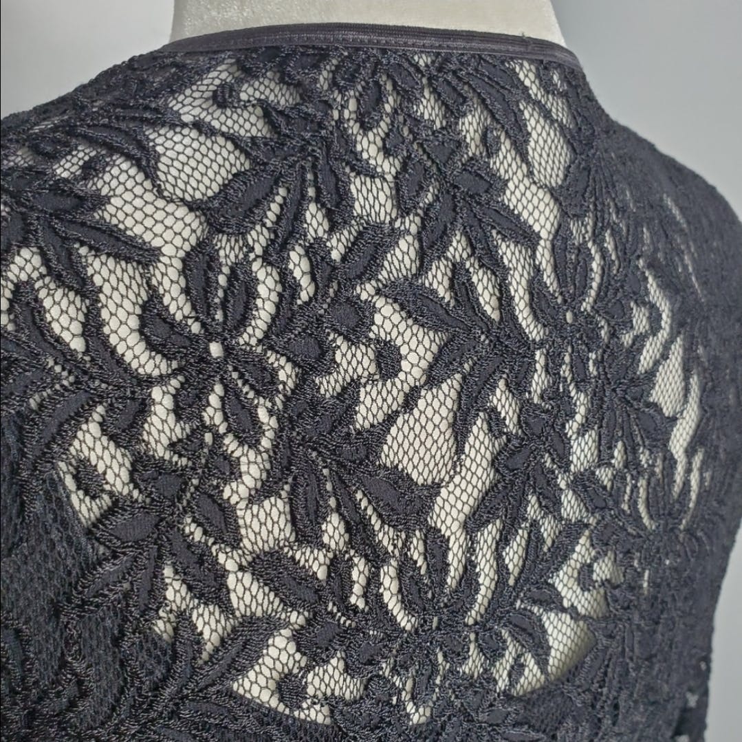 Vintage 90's Long Sleeve Lace Bodysuit by Ann Taylor Free Shipping