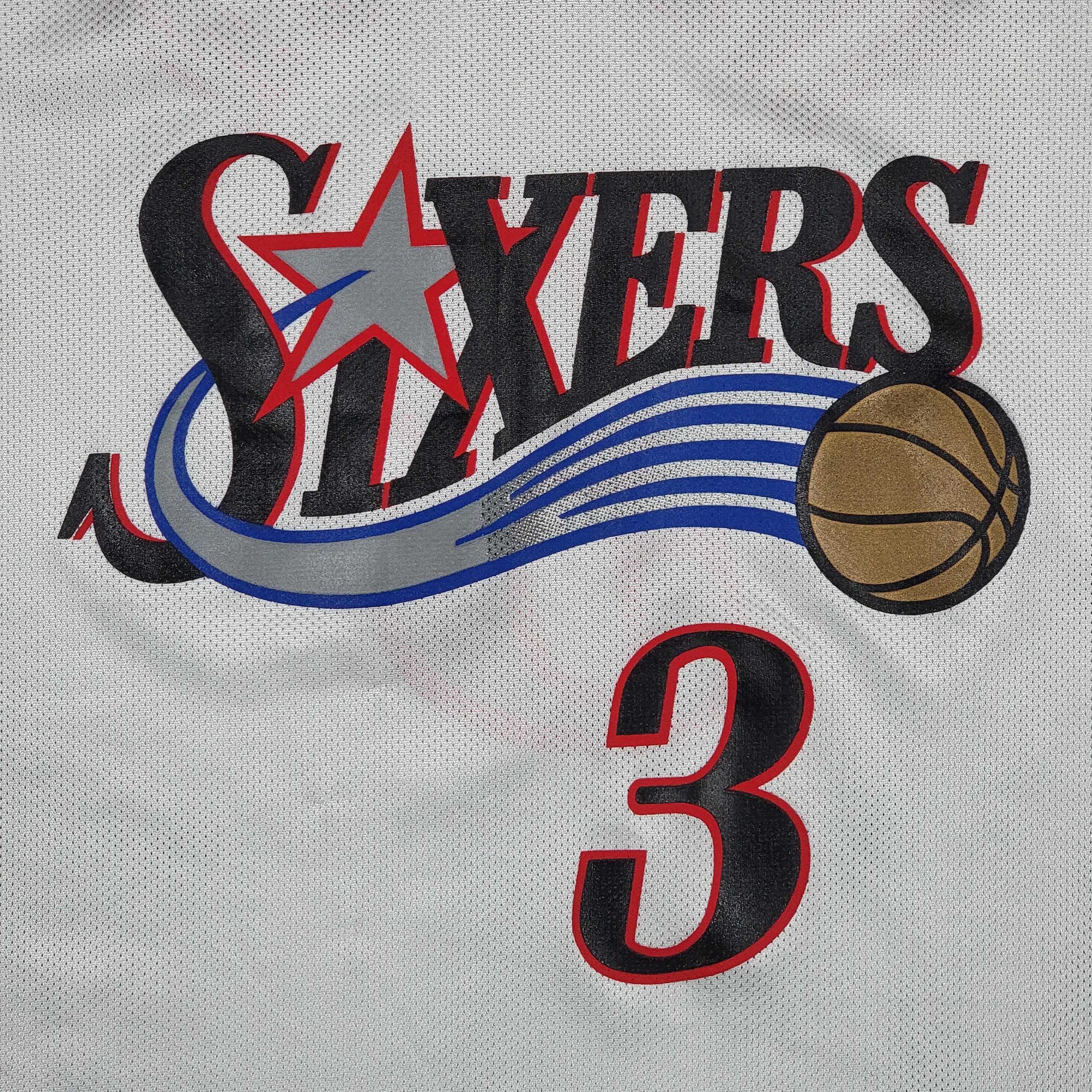 HolySport Vintage 90s Allen Iverson Philadelphia 76ers Champion Basketball Jersey - Blue - XXL - 52 - 2XL