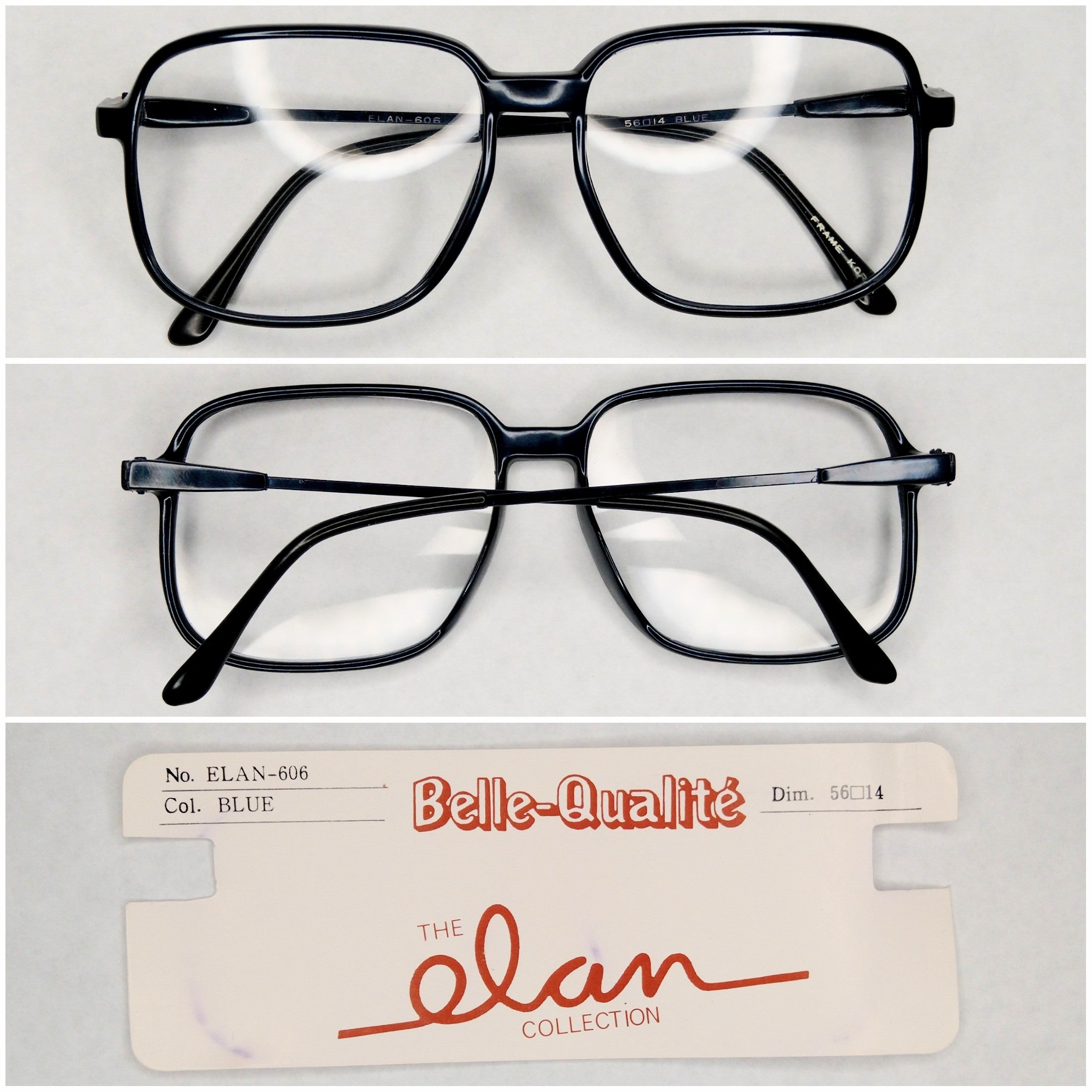 Elan # 606 Carbon 58/14 Eyeglass Frame Lot NOS lot#97a Vintage 100 Pc 