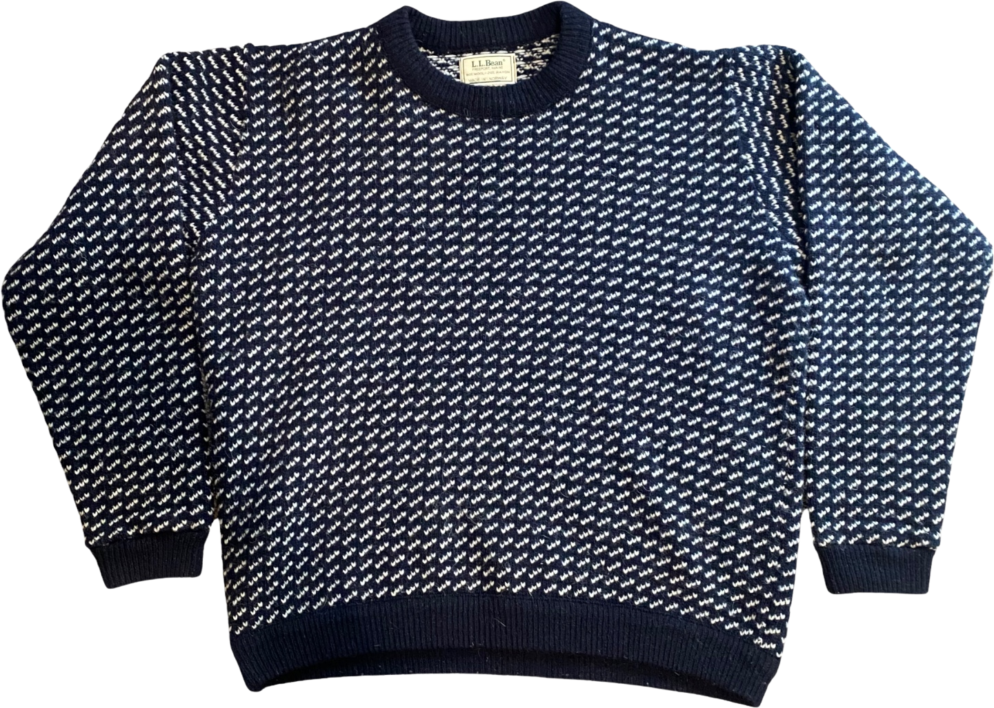 70-80s L.L.Bean bird's eye knit-